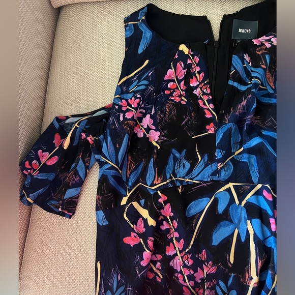 Anthropologie Maeve size 8 blue‎ printed dress - Picture 11 of 12